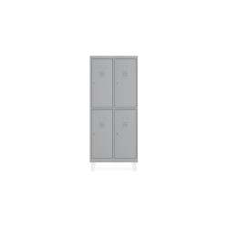 Taquilla metalica rocada 400 2 modulos x 2 puertas gris 820x500x1800 mm