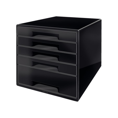 Fichero cajones sobremesa leitz dual desk cube 5 cajones color negro/antracita 287x270x363 mm