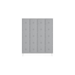Taquilla metalica rocada 300 4 modulos x 5 puertas gris 1210x500x1800 mm