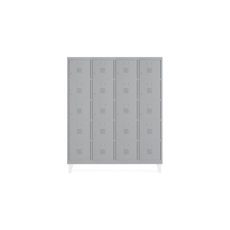 Taquilla metalica rocada 300 4 modulos x 5 puertas gris 1210x500x1800 mm