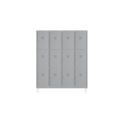 Taquilla metalica rocada 300 4 modulos x 3 puertas gris 1210x500x1800 mm