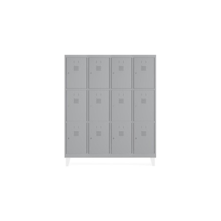 Taquilla metalica rocada 300 4 modulos x 3 puertas gris 1210x500x1800 mm