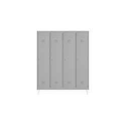 Taquilla metalica rocada 300 4 modulos x 1 puerta gris 1210x500x1800 mm