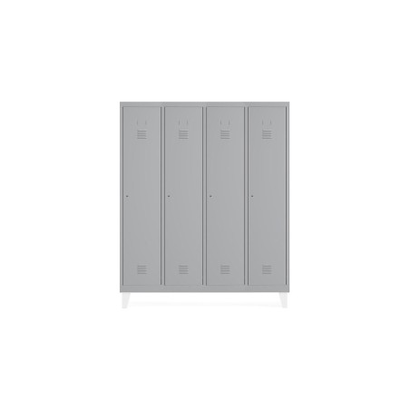 Taquilla metalica rocada 300 4 modulos x 1 puerta gris 1210x500x1800 mm