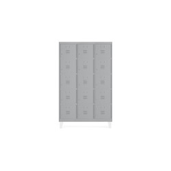 Taquilla metalica rocada 300 3 modulos x 5 puertas gris 910x500x1800 mm