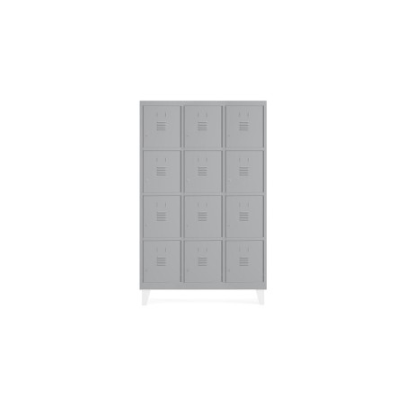 Taquilla metalica rocada 300 3 modulos x 4 puertas gris 910x500x1800 mm