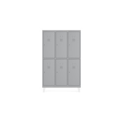 Taquilla metalica rocada 300 3 modulos x 2 puertas gris 910x500x1800 mm