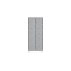 Taquilla metalica rocada 300 2 modulos x 5 puertas gris 620x500x1800 mm