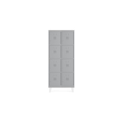 Taquilla metalica rocada 300 2 modulos x 4 puertas gris 620x500x1800 mm