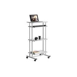 Mesa ordenador rocada rd-5220 estructura metalica bandejas regulables en altura con teclado extraible