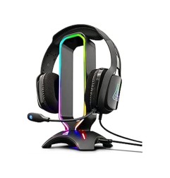 Soporte para auriculares the g-lab gaming universal retroiluminado negro