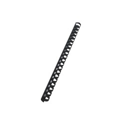 Canutillo leitz combind 16 mm plastico negro caja de 100 unidades