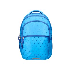 Mochila escolar liderpapel multibolsillo para portatil azul cruces 450x145x300 mm