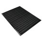 Alfombra para suelo q-connect premium para interiores antideslizante fibra polipropileno y fieltro gris 90x150 cm Alfombra para suelo q-connect premium para interiores antideslizante fibra polipropileno y fieltro gris 90x150 cm