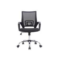 Silla q-connect oficina siena malla base metalica alt max 1000 anc 560 prof 570 ruedas premium color negro