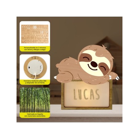 Lampara vintiun personalizable little lazy bear