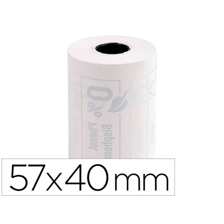 20 Unidades - Rollo sumadora exacompta termico para tpv 57 mm x 40 mm 55 g/m2 fsc sin bisfenol a ni plastico