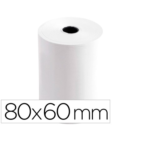 10 Unidades - Rollo sumadora termico greening 80 mm ancho x 60 mm diametro sin bisfenol a papel de 70 g/m2