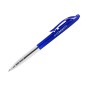 20 Unidades - Boligrafo q-connect retractil con clip diseño fino tinta aceite 0,7 mm color azul