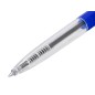 20 Unidades - Boligrafo q-connect retractil con clip diseño fino tinta aceite 0,7 mm color azul