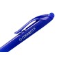 20 Unidades - Boligrafo q-connect retractil con clip diseño fino tinta aceite 0,7 mm color azul
