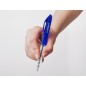 20 Unidades - Boligrafo q-connect retractil con clip diseño fino tinta aceite 0,7 mm color azul