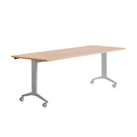 Mesa rocada 2003fd08 con tablero abatible color gris/roble 180x80 cm