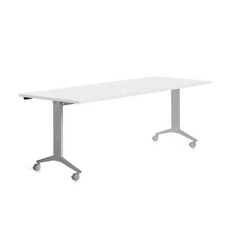 Mesa rocada 2003fd04 con tablero abatible color gris/blanco 180x80 cm