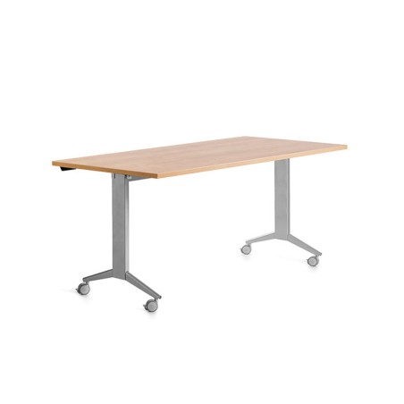 Mesa rocada 2002fd08 con tablero abatible color gris/roble 160x80 cm