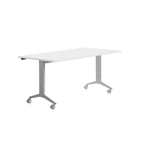 Mesa rocada 2002fd04 con tablero abatible color gris/blanco 160x80 cm