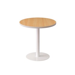 Mesa de recepcion paperflow easydesk redonda diametro 60 cm estructura blanca tablero