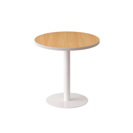 Mesa de recepcion paperflow easydesk redonda diametro 60 cm estructura blanca tablero
