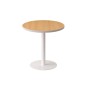 Mesa de recepcion paperflow easydesk redonda diametro 60 cm estructura blanca tablero