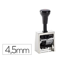 Numerador automatico reiner metalico 6 cifras altura tipo 4,5 mm