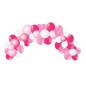 Globo 100% latex biodegradable guinarlda arco baby pink 55 unidades colores pastel