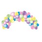 Globo 100% latex biodegradable guinarlda arco light 55 unidades colores pastel
