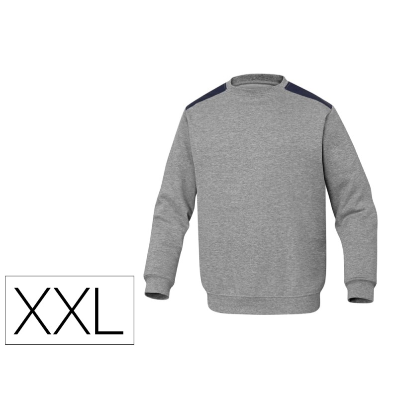Sudadera deltaplus sweat olino con refuerzo en espalda y codos gris talla xxl Sudadera deltaplus sweat olino con refuerzo en espalda y codos gris talla xxl