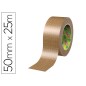 Cinta adhesiva tesa eco papel ultrafuerte color kraft 25 m x 50 mm para embalaje