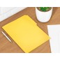 50 Unidades - Subcarpeta cartulina liderpapel folio pestaña izquierda 240g/m2 amarillo
