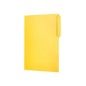 50 Unidades - Subcarpeta cartulina liderpapel folio pestaña izquierda 240g/m2 amarillo