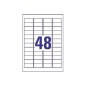 Etiqueta adhesiva resistente avery poliester blanco laser 45,7x21,2 mm caja de 960 unidades Etiqueta adhesiva resistente avery poliester blanco laser 45,7x21,2 mm caja de 960 unidades