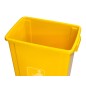 Papelera contenedor q-connect plastico con tapa de balancin 20 litros amarillo 340x240x450 mm