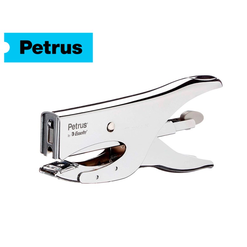 Grapadora petrus de tenaza 222 metalica cromada capacidad de grapado 40 hojas usa grapas 22/6-8 y 24/6-8 Grapadora petrus de tenaza 222 metalica cromada capacidad de grapado 40 hojas usa grapas 22/6-8 y 24/6-8
