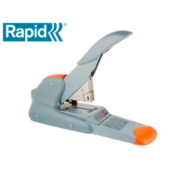 Grapadora rapid duax capacidad de grapado 170 hojas usa grapas duax color plata/naranja
