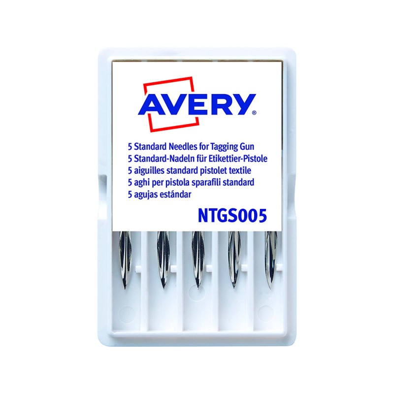 Repuesto de aguja avery corta estandar base plastico para pistola de navetes tgs005 caja de 5 unidades Repuesto de aguja avery corta estandar base plastico para pistola de navetes tgs005 caja de 5 unidades