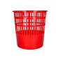 Papelera plastico q-connect 15 litros rejilla color rojo 285x290 mm Papelera plastico q-connect 15 litros rejilla color rojo 285x290 mm