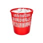 Papelera plastico q-connect 15 litros rejilla color rojo 285x290 mm Papelera plastico q-connect 15 litros rejilla color rojo 285x290 mm