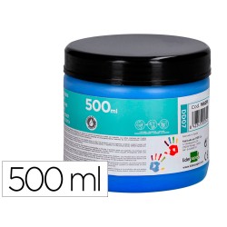 Pintura dedos liderpapel tarrina de 500 ml azul