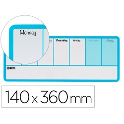 Planificador semanal nobo magnetico color azul 140x360 mm