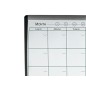 Planificador mensual nobo magnetico + tablero corcho horizontal con marco arqueado plata y negro 585x430 mm